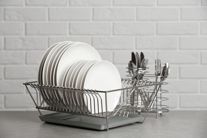 IKEA Kvot Dish Drainer Galvanised Cutlery Rack Holder Home Kitchen  Accessories