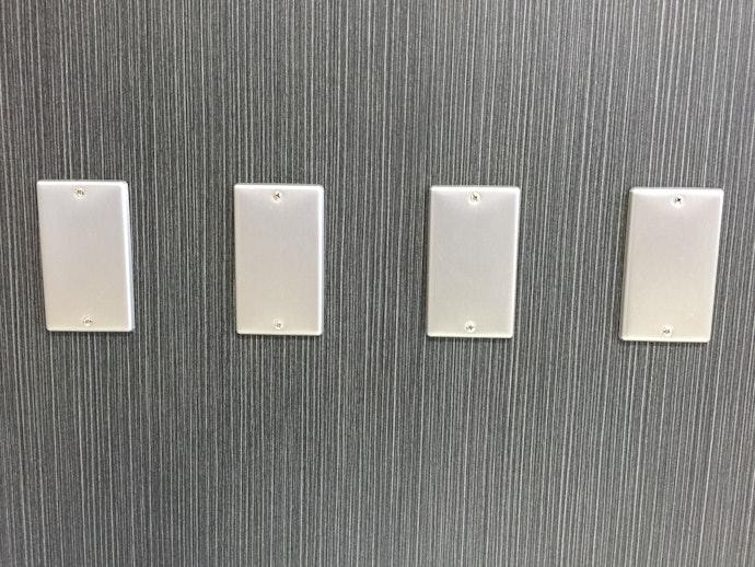 Blank Wall Plate to Cover Exposed Wires and Keep Dust Out