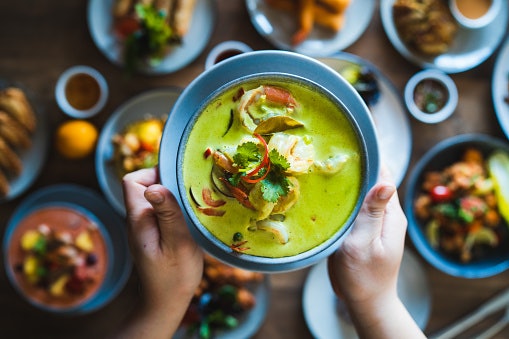 Thai Curry Has Light and Bright Colors and Flavors