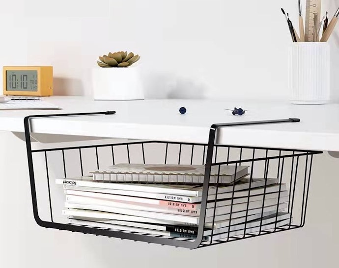 Under-Desk Shelves to Enjoy More Tabletop Space