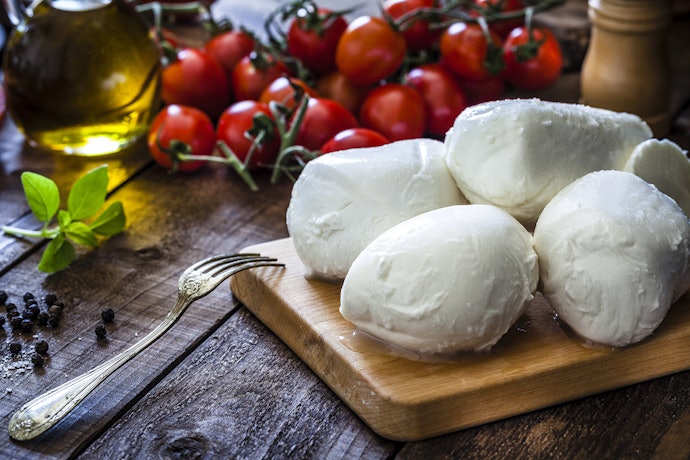 Mozzarella for Its Slightly Salty and Milk-Like Freshness