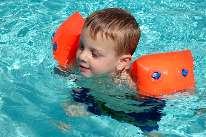 Arm Floaters and Kickboards for Swimming More Independently