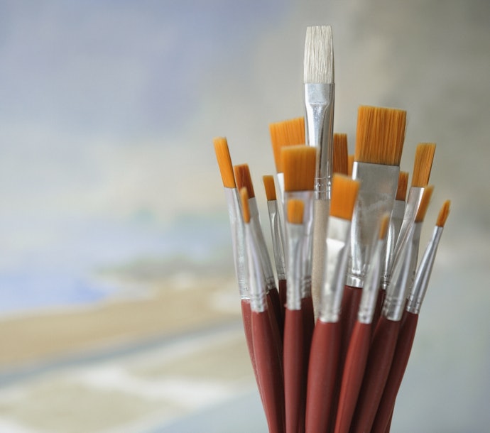 Use a Flat Brush for Long Strokes