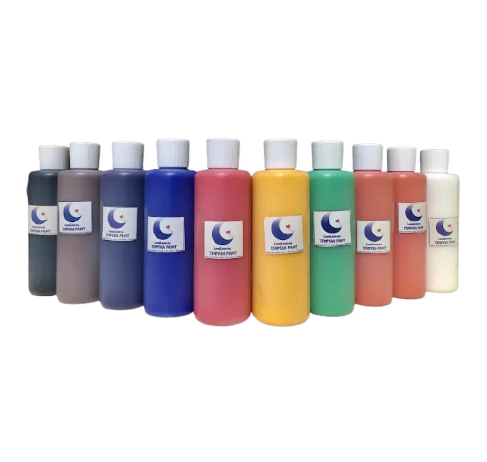 Lakeshore Superbright Liquid Tempera Paint - Pint - Set of 10 Colors
