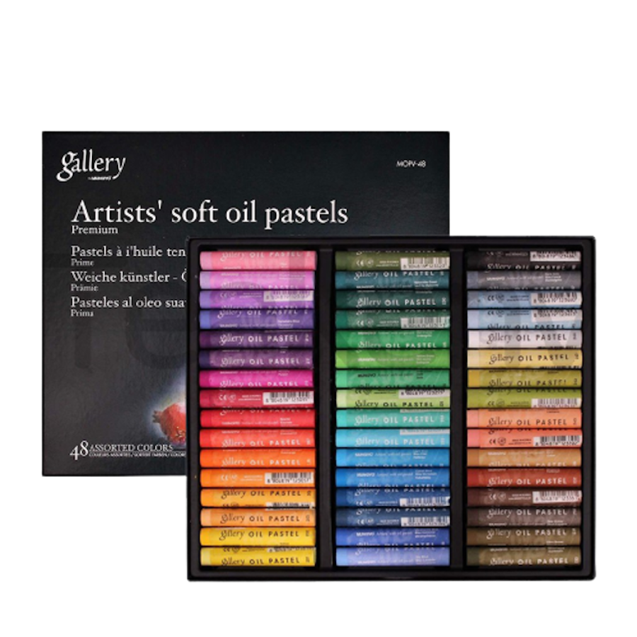 Mungyo Gallery Oil Pastels Cardboard Box Set of 48 Standard - Assorted Colours