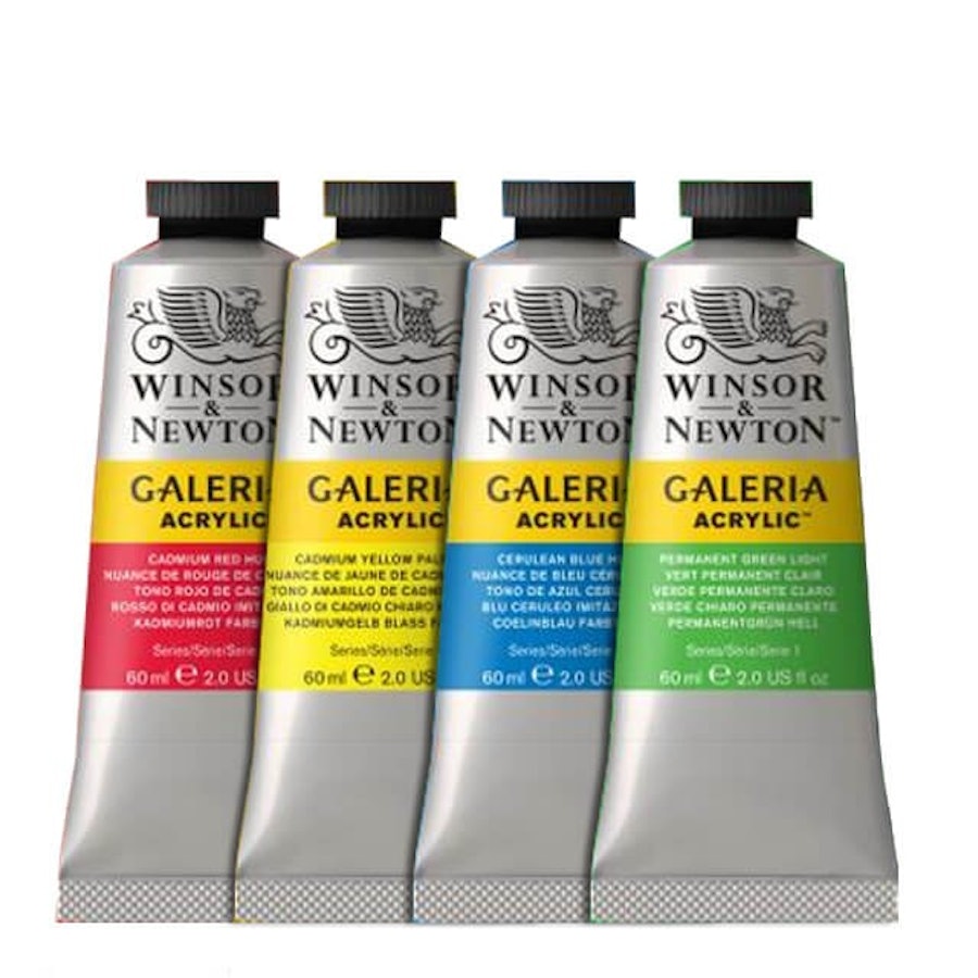 Winsor & Newton Galeria Flow Acrylics - Set of 6 colors, 60 ml tubes