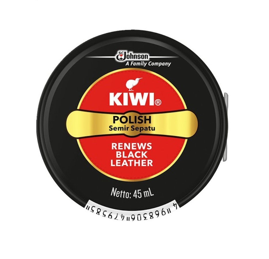 Kiwi Shoe Polish Black Shine Premium Wax Tin Protects & Renews for
