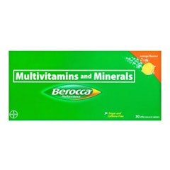 Orange Effervescent Tablets with Vitamin B Complex and Ascorbic Acid Supports Daily Energy 30 Tablets