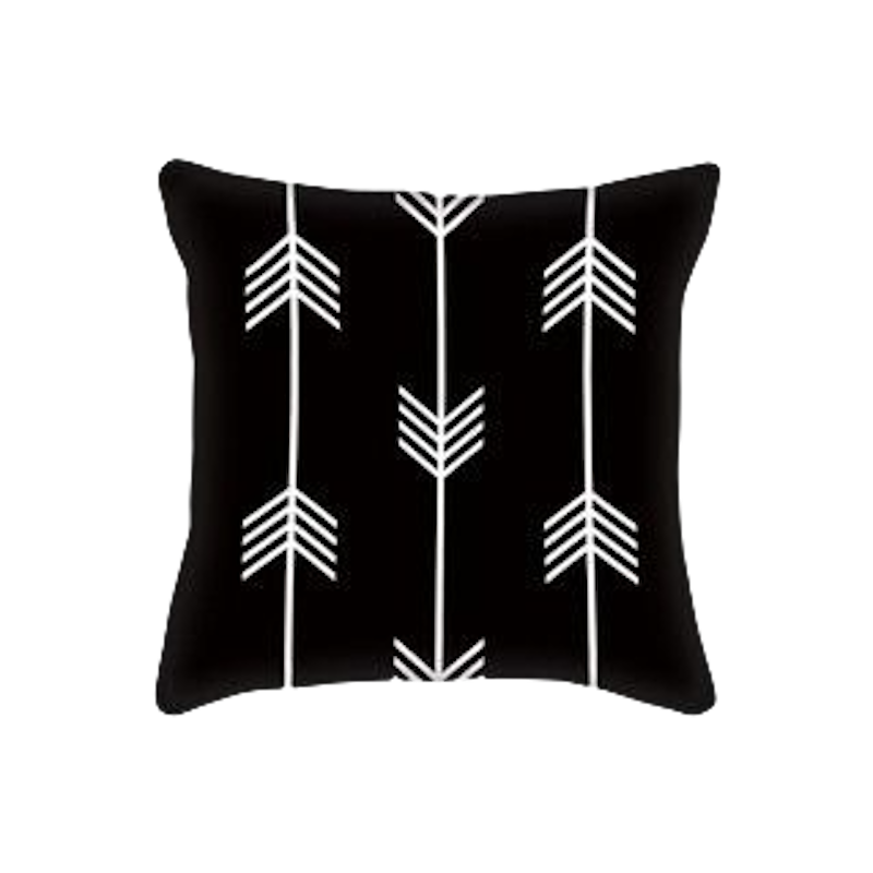 Black and White Throw Pillow Case 3