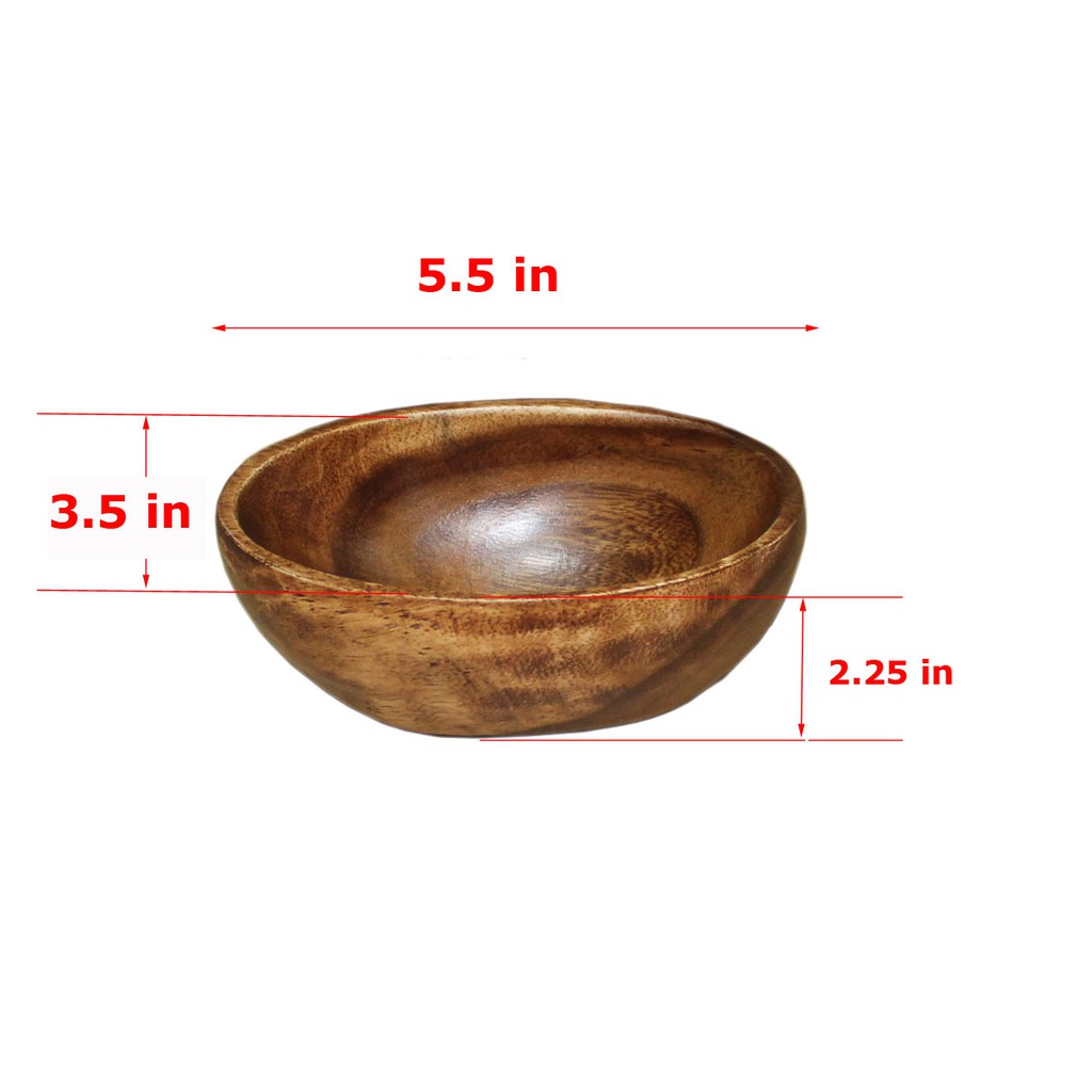 Oval Wooden Bowl 3