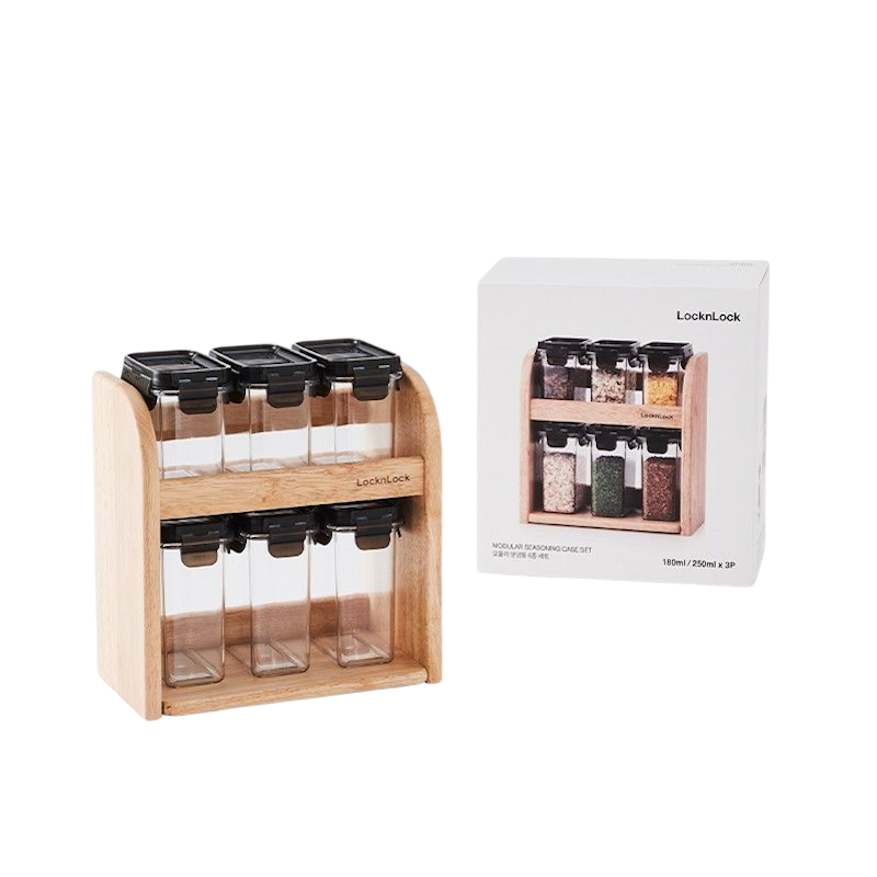 Modular Spice Set With Wooden Rack 2