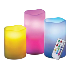 Flameless Changing LED Light With Remote Control Timer