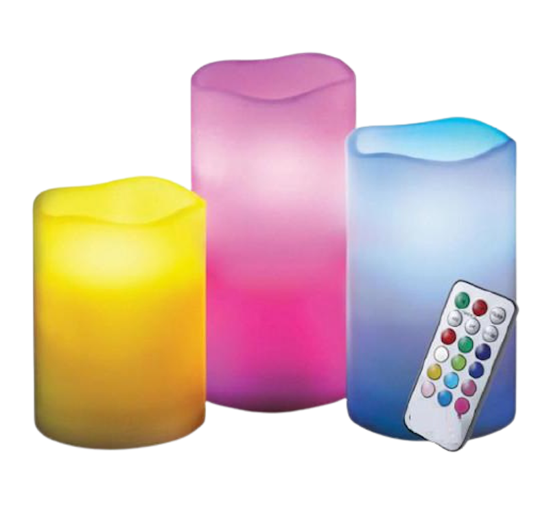 Flameless Changing LED Light With Remote Control Timer 1