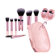 Multicolor Short Handle Portable Makeup Brush Set