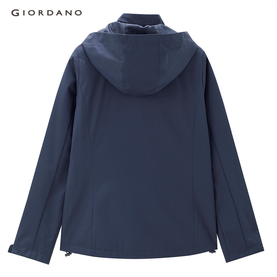 Plain Color Detachable Hood Windbreaker 2