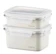 LocknLock Set of 2 Stainless Ivory Container 1