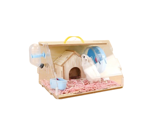 Hamster Cage With Running Wheel Water Bottle Food Basin 2