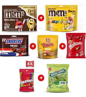 Bundle - [M&Ms®, SNICKERS®, TWIX®, MALTESERS®, DOUBLEMINT®, SKITTLES®] 1