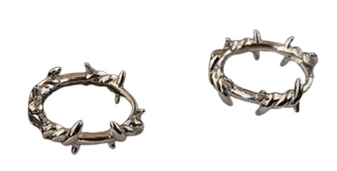 Thorns Round Hoop Earrings 	  1