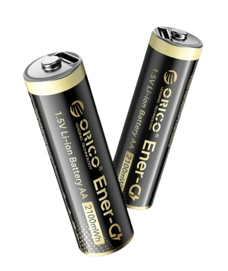 AA Rechargeable Lithium Battery Type-C Fast Charging 1.5V Constant Voltage 2100mWh (EG5C)	  1