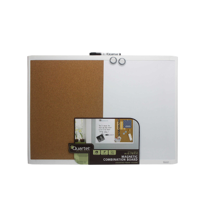 Magnetic Whiteboard and Corkboard Combination 1