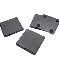 Black Slate Stone Coaster