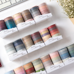 10 Rolls/Set Elegant Swatches Washi Tape