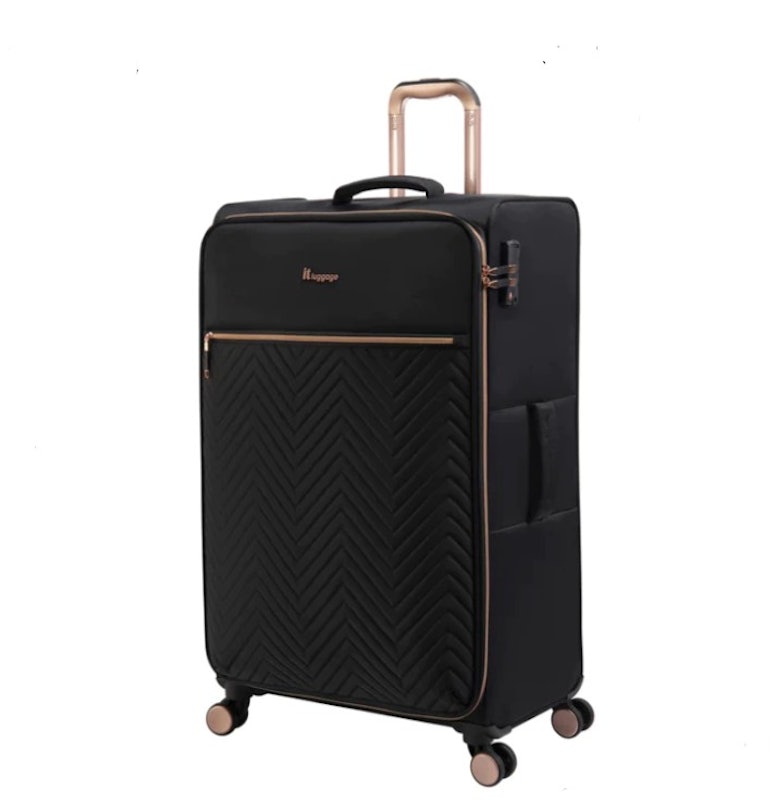Lux-Lite Black Suitcase With Rose Gold Highlight (Large) 2