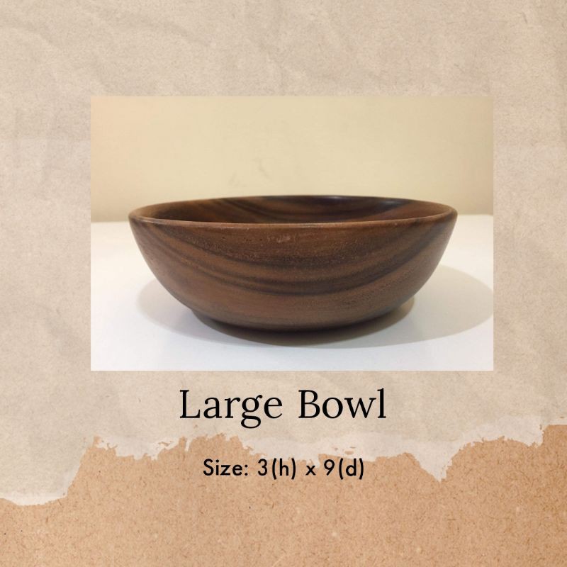 Handcrafted Acacia Wood Bowl 3
