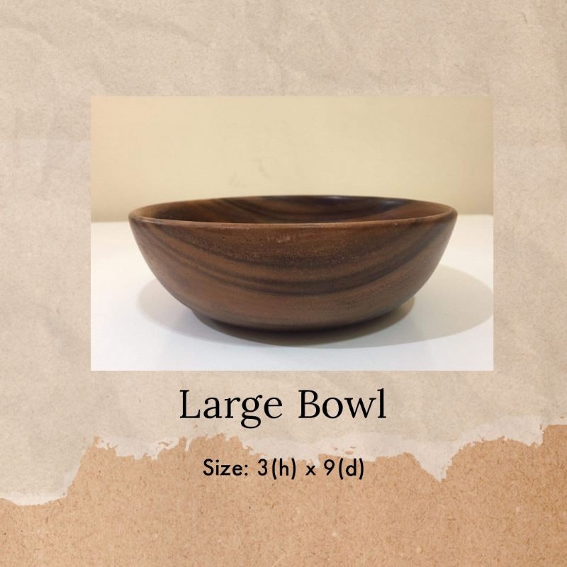 Handcrafted Acacia Wood Bowl 3