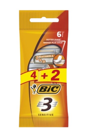 3 Sensitive Disposable Razors for Men	  1