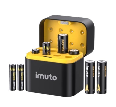 Rechargeable AA & AAA Lithium Batteries with Charger	  2