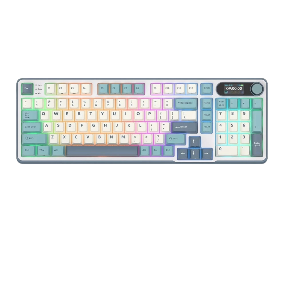 98 Key Tri-Mode RGB Wired Bluetooth Keyboard 1