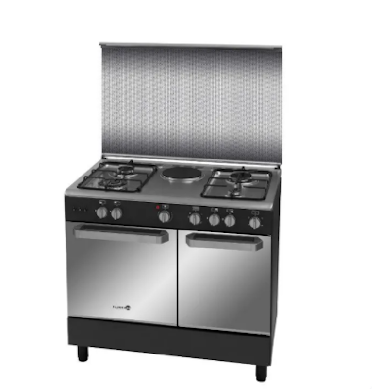 90 cm, 4 Gas Burner + 1 Electric Hot Plate Cooking Range with Rotisserie & Gas Tank Compartment 1