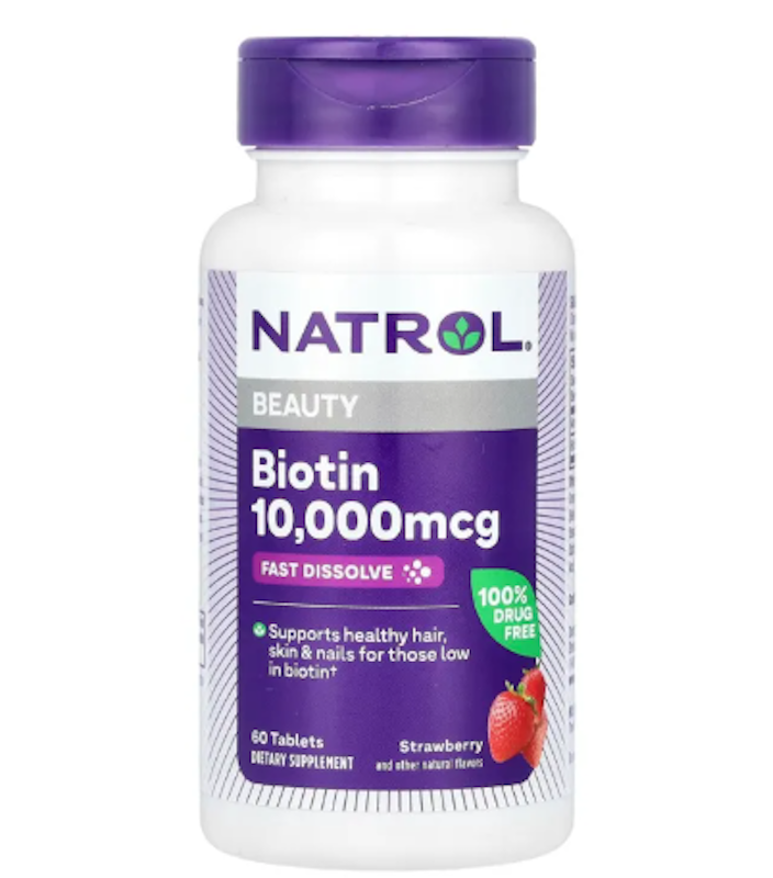 Beauty Biotin 10,000 mcg Fast Dissolve Tablets, 100 Tablets 1