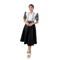 Modern Filipiniana Ethnic Blouse & Skirt
