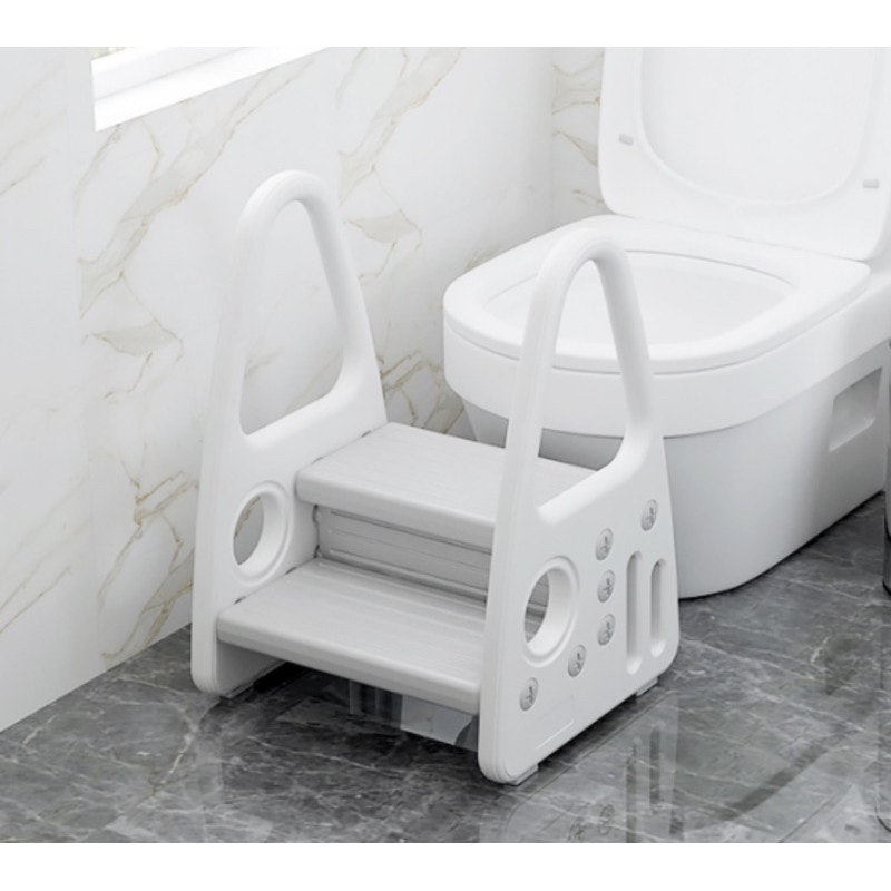 Kids Two Step Stool With Handrail 6