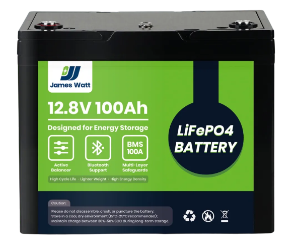12V 100Ah LiFePO4 Solar Battery With Active Balancer 1