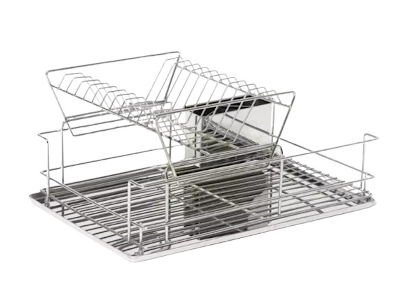Stainless Steel Counter Top Dish and Utensil Organizer/Drain Rack 1