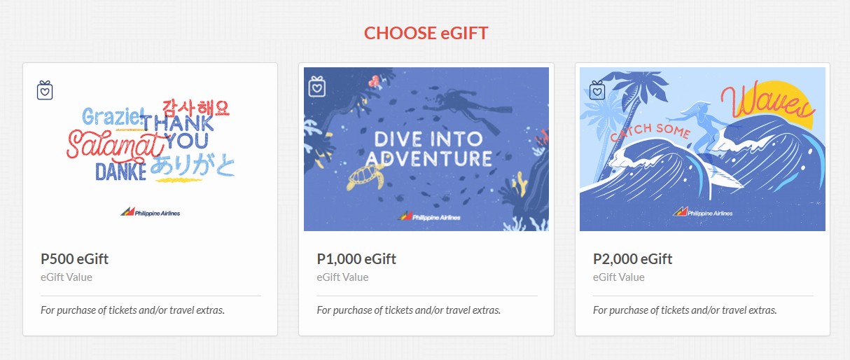 Philippine Airlines - PAL E-gift Card 	 2