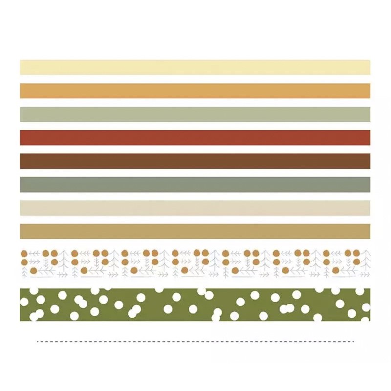 10 Rolls/Set Elegant Swatches Washi Tape 7