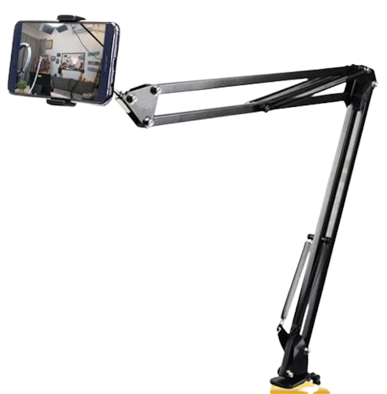 Rotating Adjustable Long Arm Clip Phone Holder 1