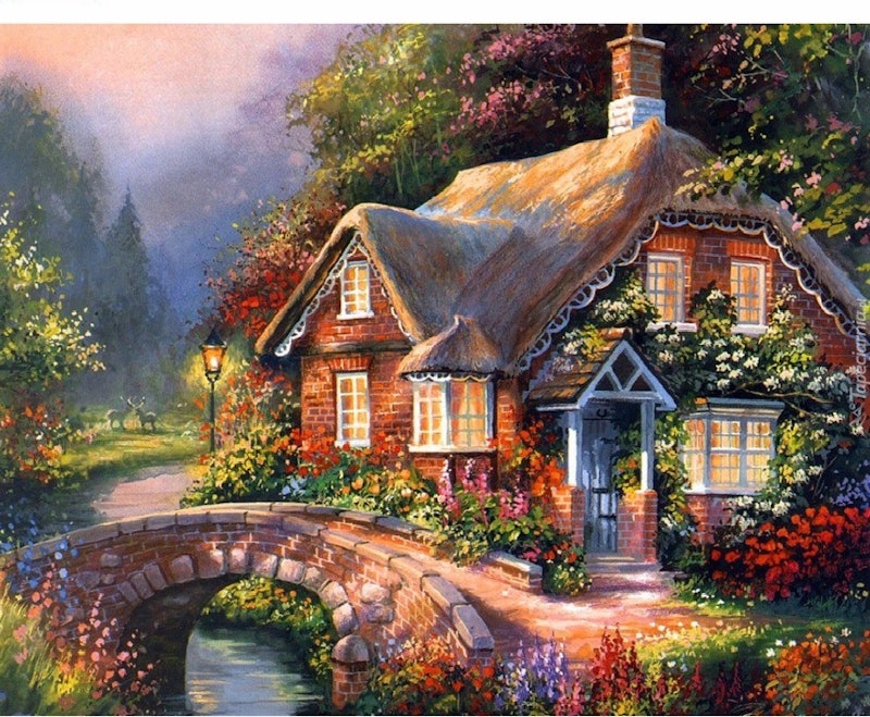 Village House Diamond Painting 1