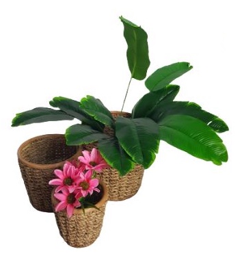 Abe Buri Rattan Basket Planter 5