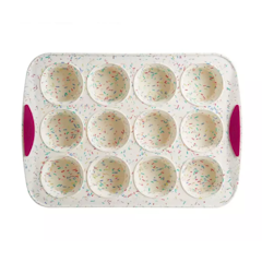 White Confetti Muffin Pan