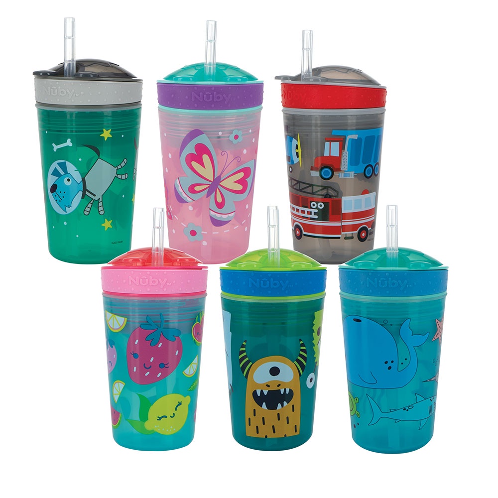 Snack n' Sip Flexible Silicone Straw Cup 1