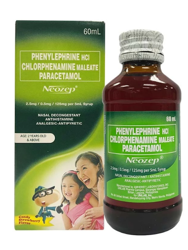 Paracetamol Syrup 60 mL 2.5 mg/0.5 mg/125 mg 1