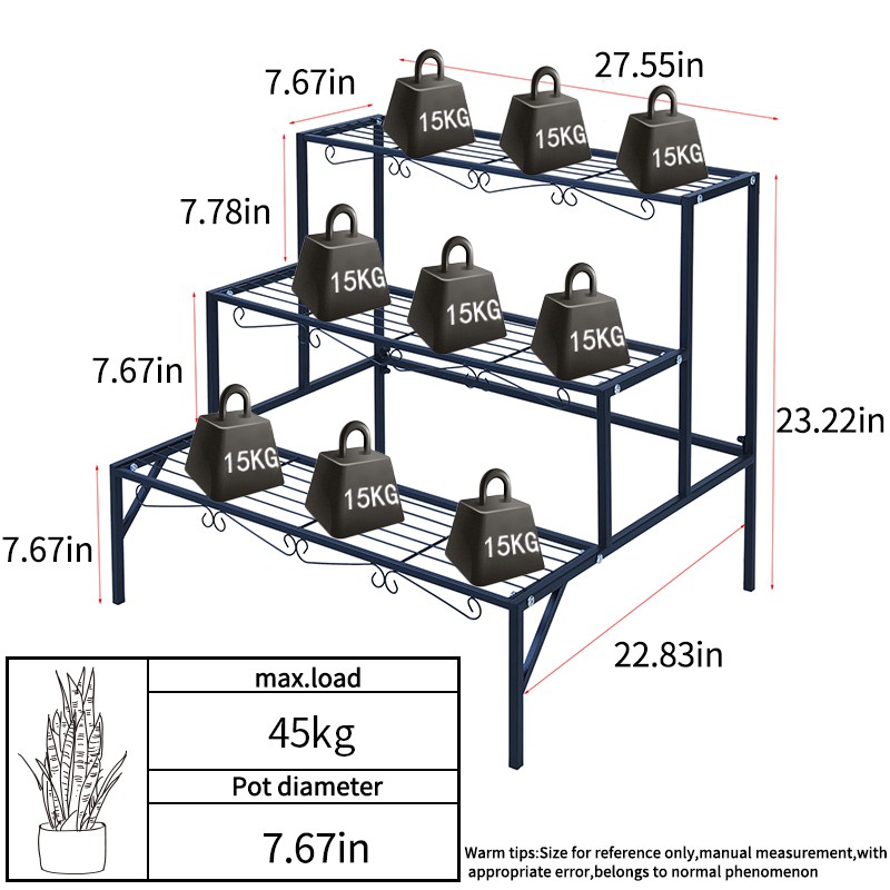 3-Tier Ladder Plant Rack 2