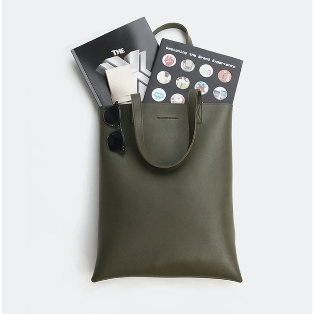 Daily Vegan Leather Portrait Tote Bag 2
