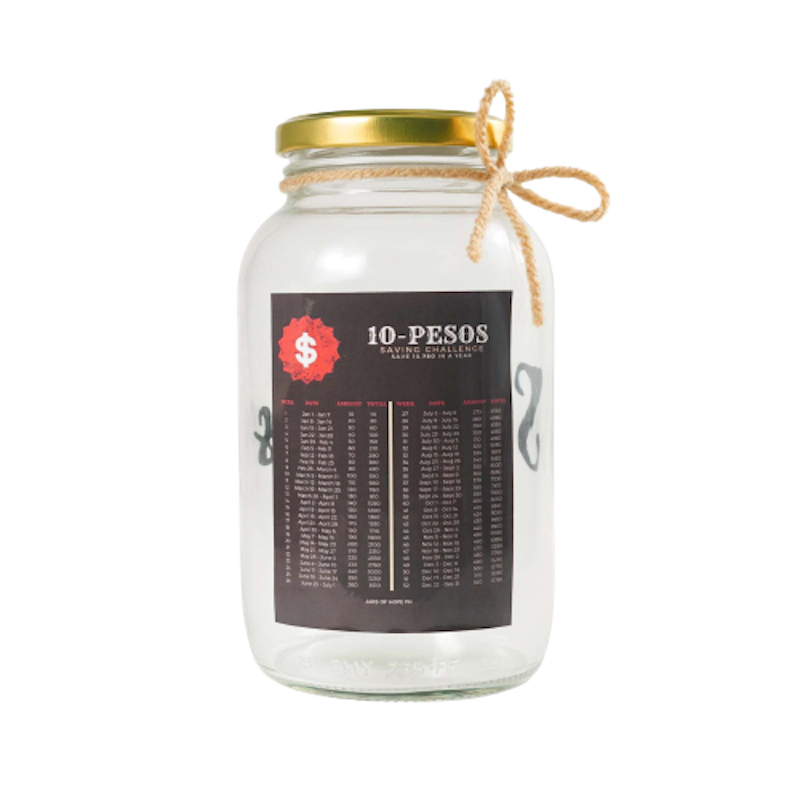 10-Peso Savings Challenge Jar 1